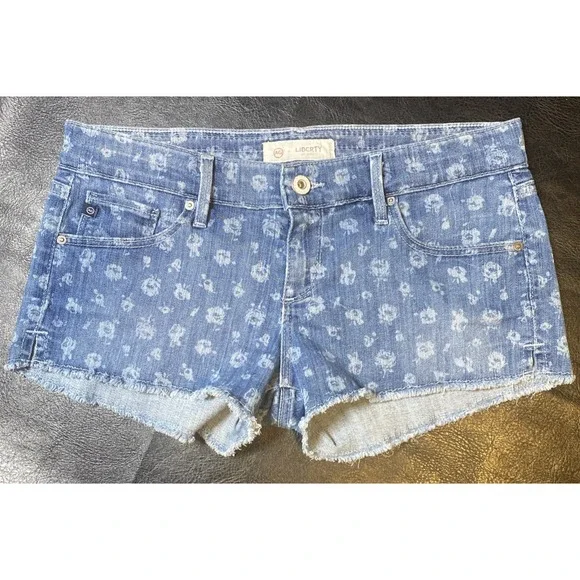 AG Adriano Goldschmied Liberty of London Denim flowers booty shorts SIZE 27 - Picture 1 of 9